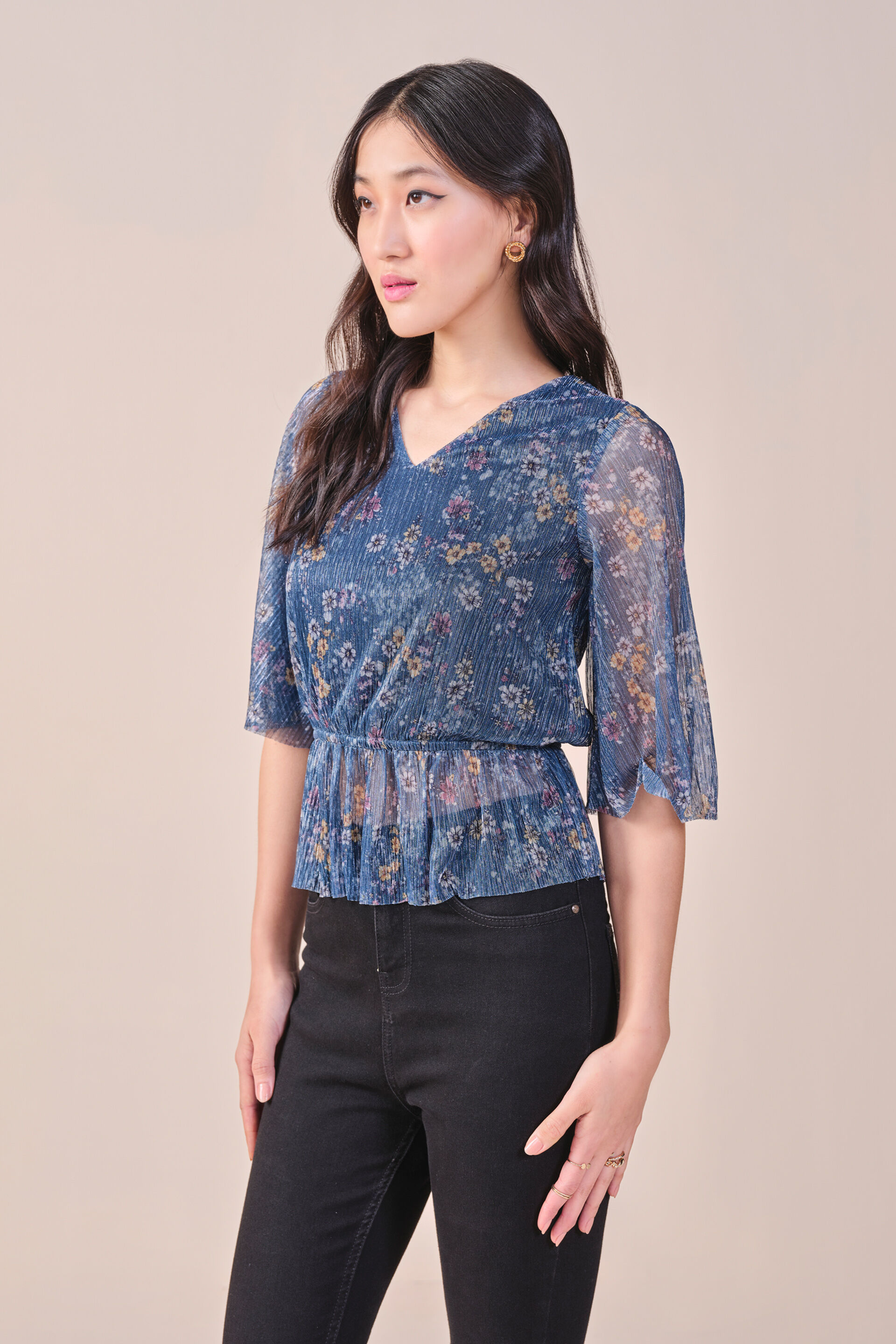 Paris Shimmer Top, Turquoise, image 5